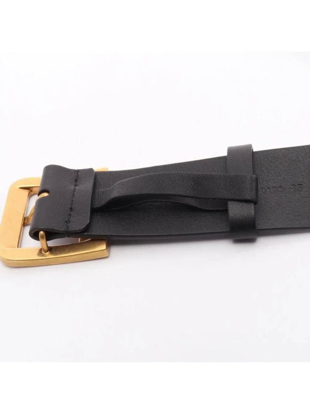 Dior Belt D Buckle Gold Leather
